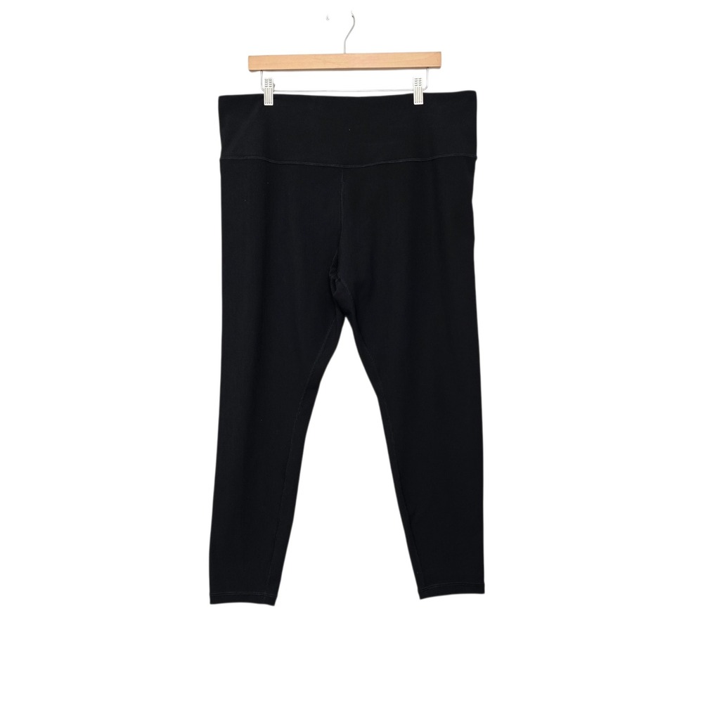 Athleta Elation Rib Tight Black High Waisted Ribbed Leggings Plus Size 2X
